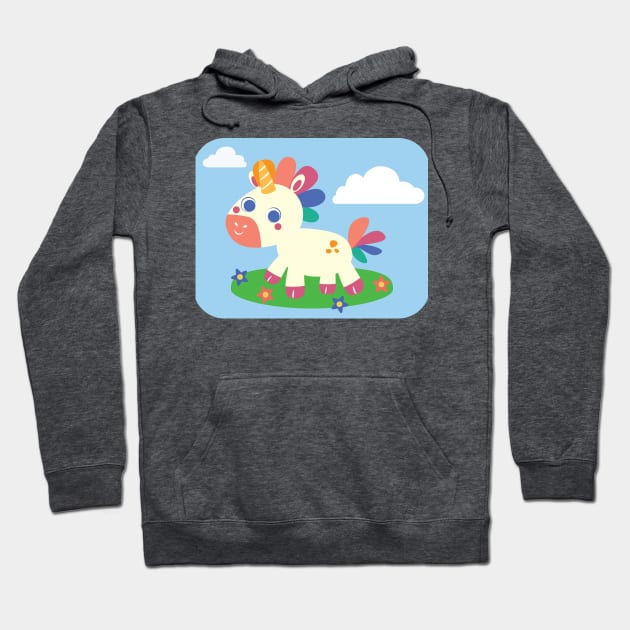 Baby Unicorn Hoodie by aglomeradesign